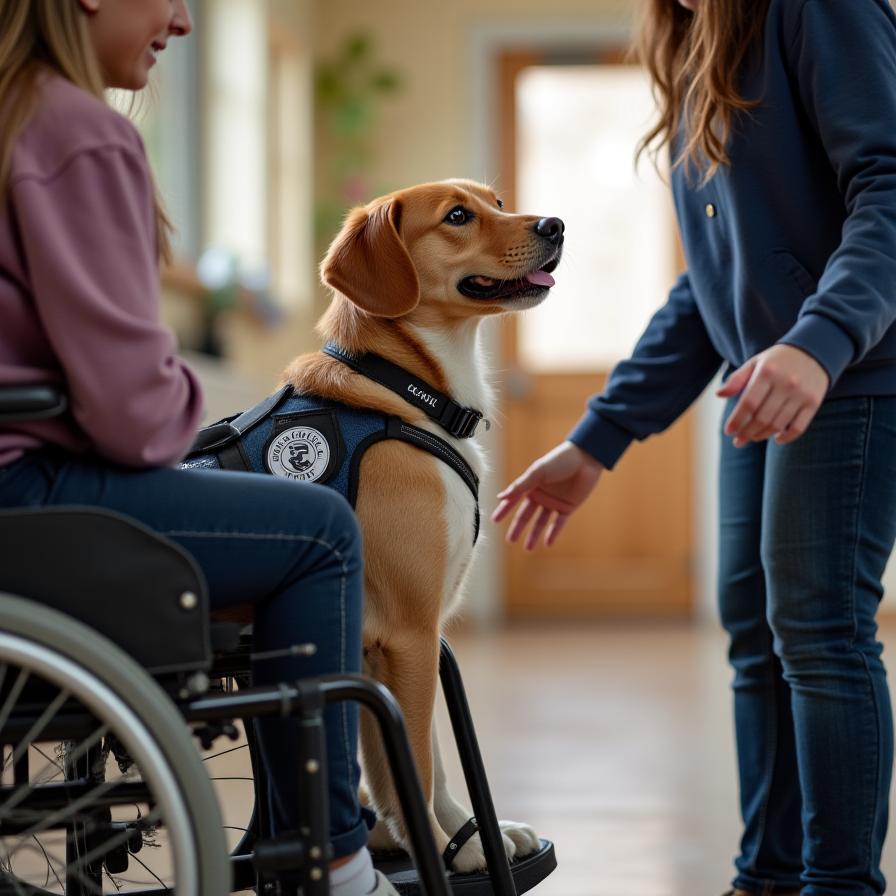 Formation chien d'assistance pour personnes handicapées